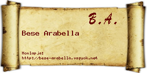 Bese Arabella névjegykártya